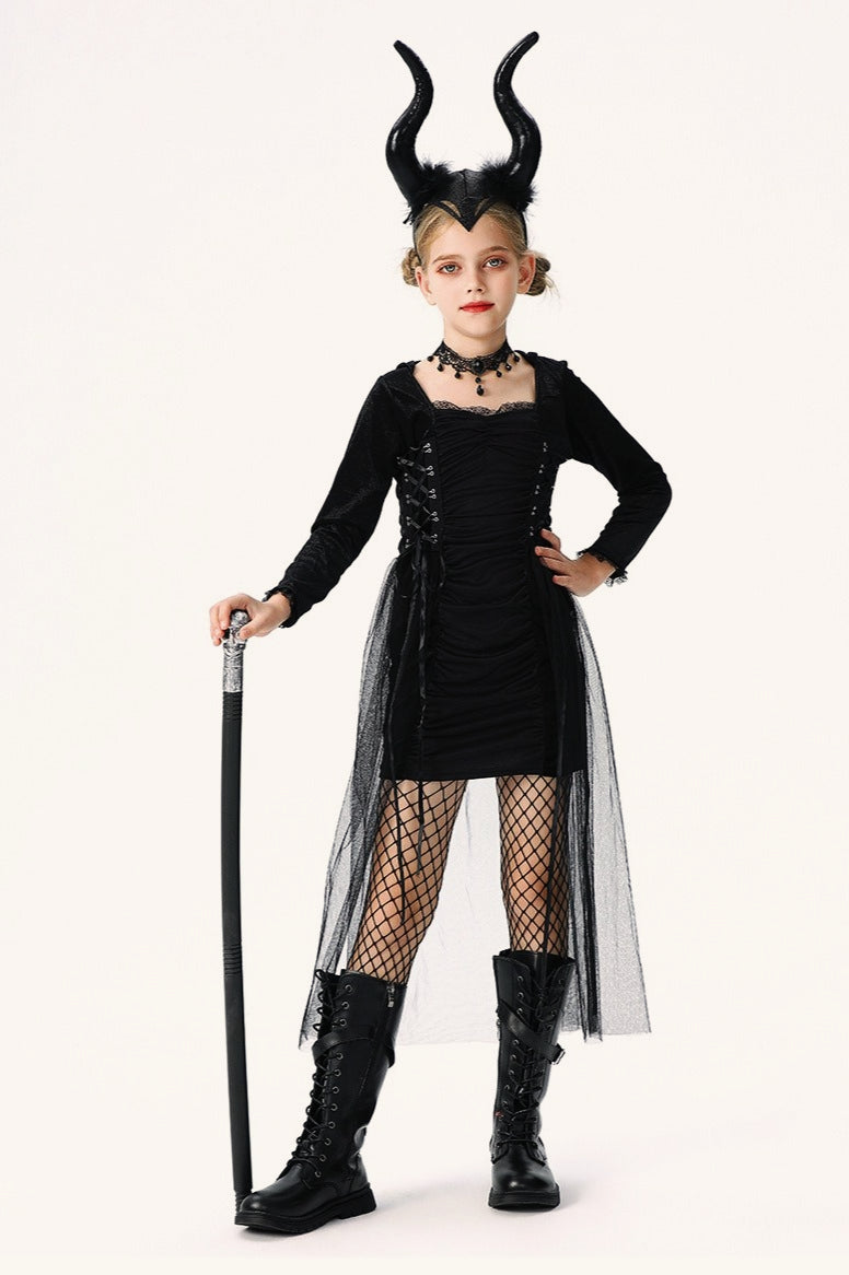 Dark Witch Dress Kid Halloween Costume