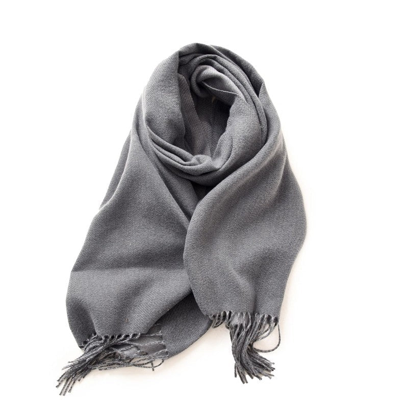 Solid Color Imitation Cashmere Winter Warm Shawl Scarf