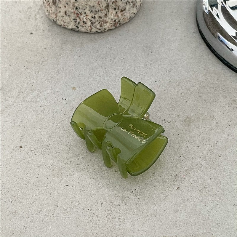 Solid Bow Shaped Hair Claw Clip