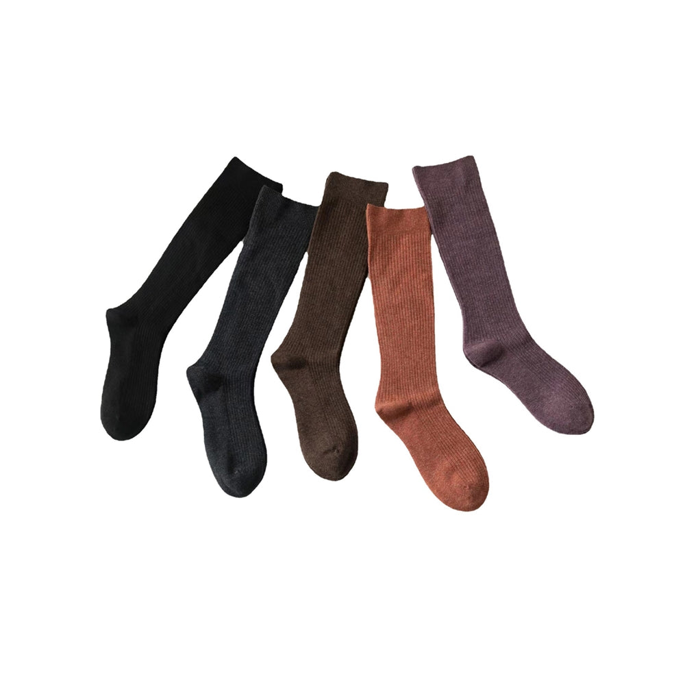 Casual Wool Keep Warm Solid Color Socks Accessories