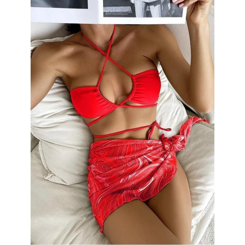Bikini Set Women's Sexy Mesh Swimsuit