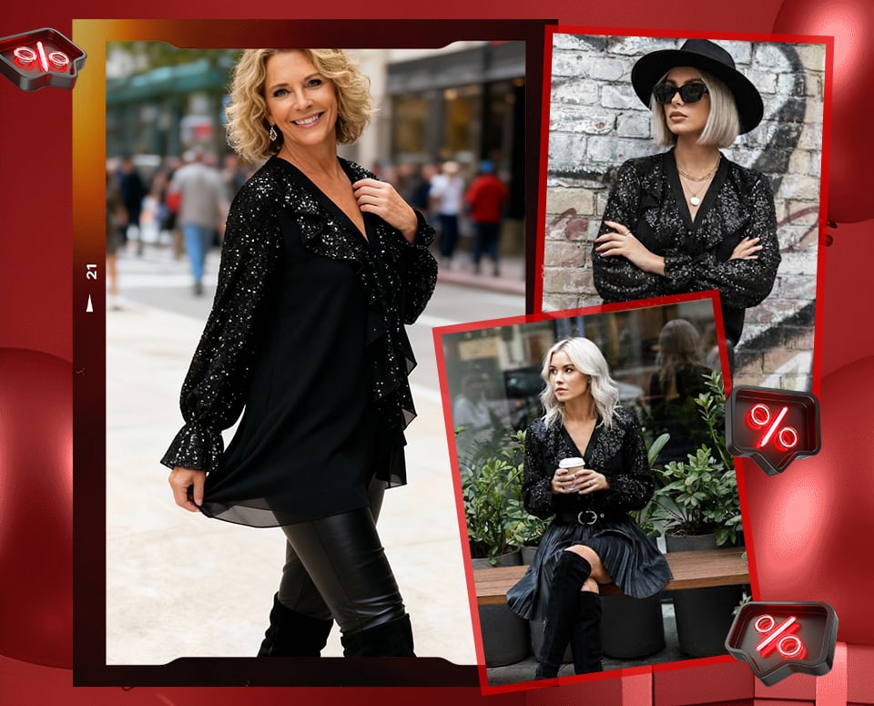 GlimmerVibe Command the Room in Shimmering Elegance + 50% OFF