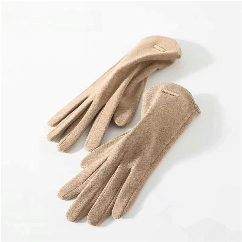 Lady Touch Screen Warm Windproof Cashmere Gloves