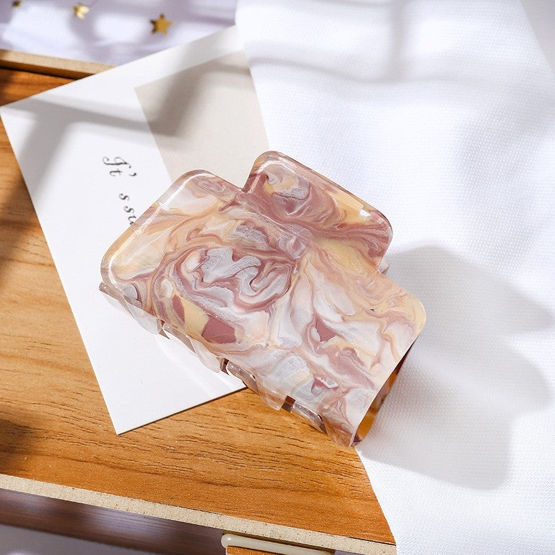 Vintage Pearlescent Acrylic Hair Claw Clip