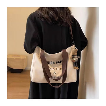 Letter Print Pouch Large Capacity Casual Shoulder Bag
