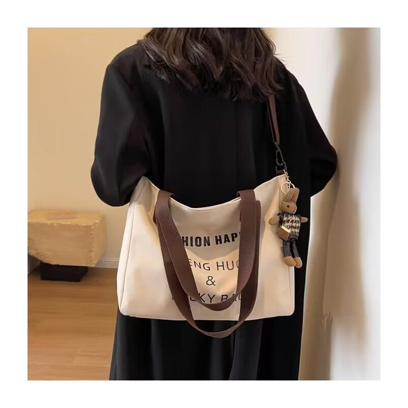 Letter Print Pouch Large Capacity Casual Shoulder Bag