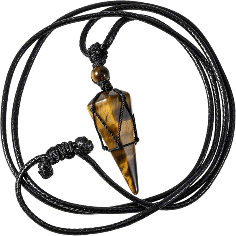 Hexagonal Mesh Pendant Necklace