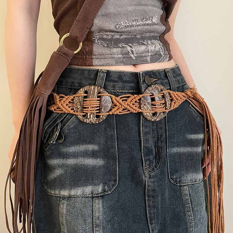 Versatile Woven Long Belt