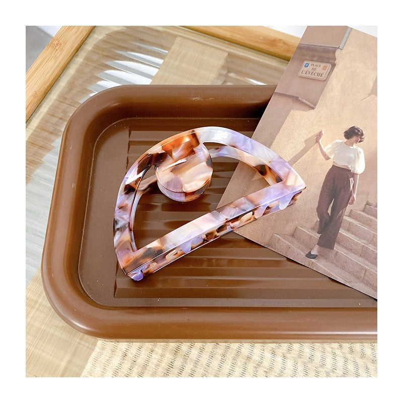 Vintage Cutout Semicircle Hair Claw Clip