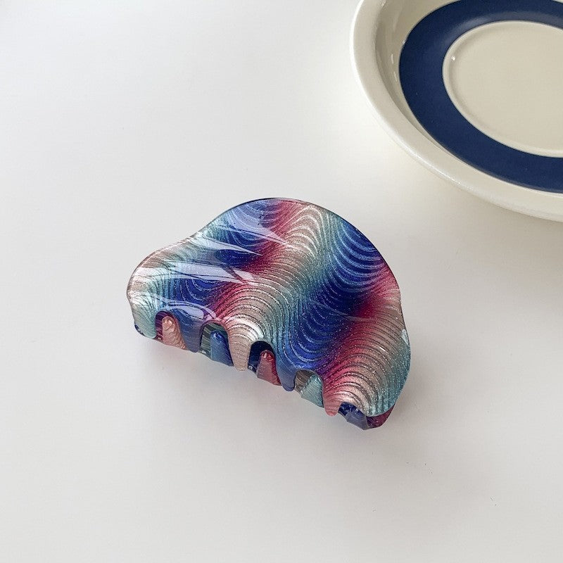 Colorful Wave Print Hair Claw Clip