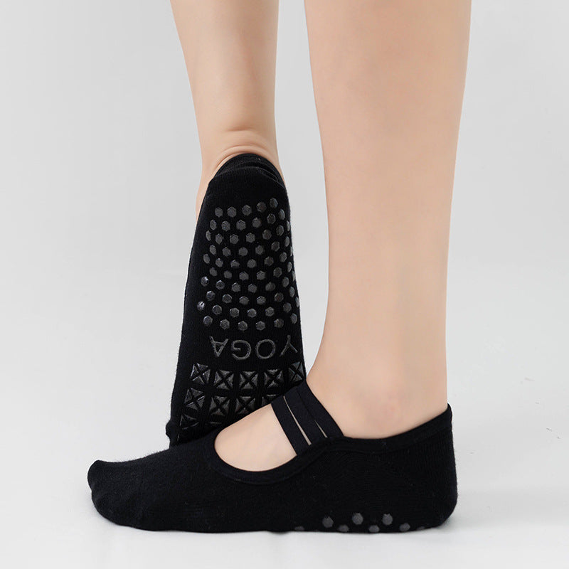 Ballet 3-Stripe Strap Anti-Slip Grip Socks 5 Pairs/Pack