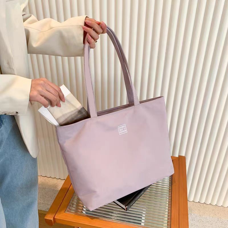 Solid Color Waterproof Large Single Shoulder Bag