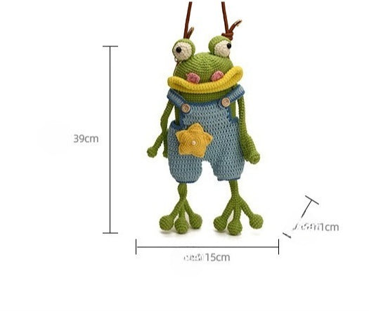 The "Goofy Gulp" Frog Crossbody Bag | Handmade Crochet Phone Pouch