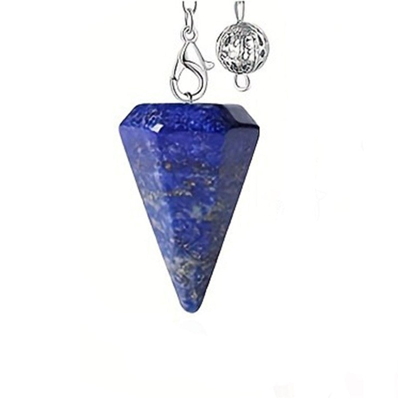Hexagonal Faceted Cone Pendant Necklace