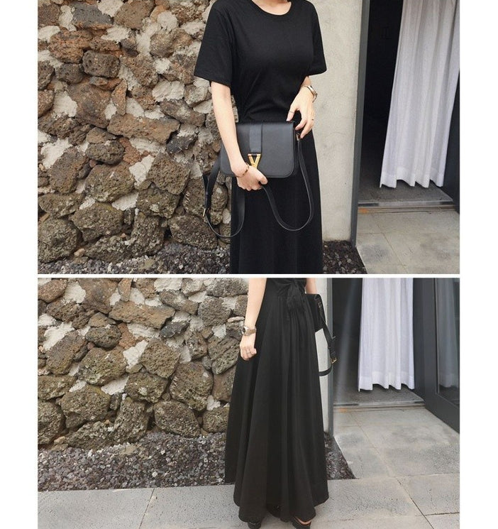 Black Summer Backless Fashion Long Dresses-Dresses-Free Shipping at meselling99