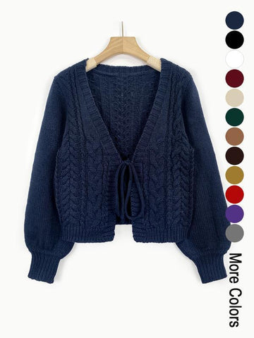 The Lantern Sleeve Cardigan - Effortless Year-Round Style + 50% OFF