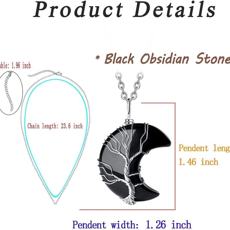 Moon Wire Wrap Pendant