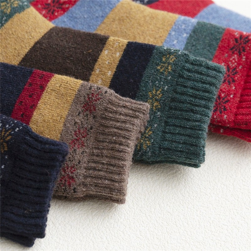 Thick Breathable Print Absorb Sweat Sock(A Set Of Five Pairs)