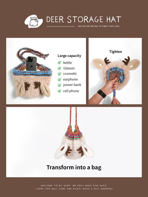 The FestiveKnit Antler Hat - 3-in-1 Warmth, Fun, and Festive Style + 50% OFF!