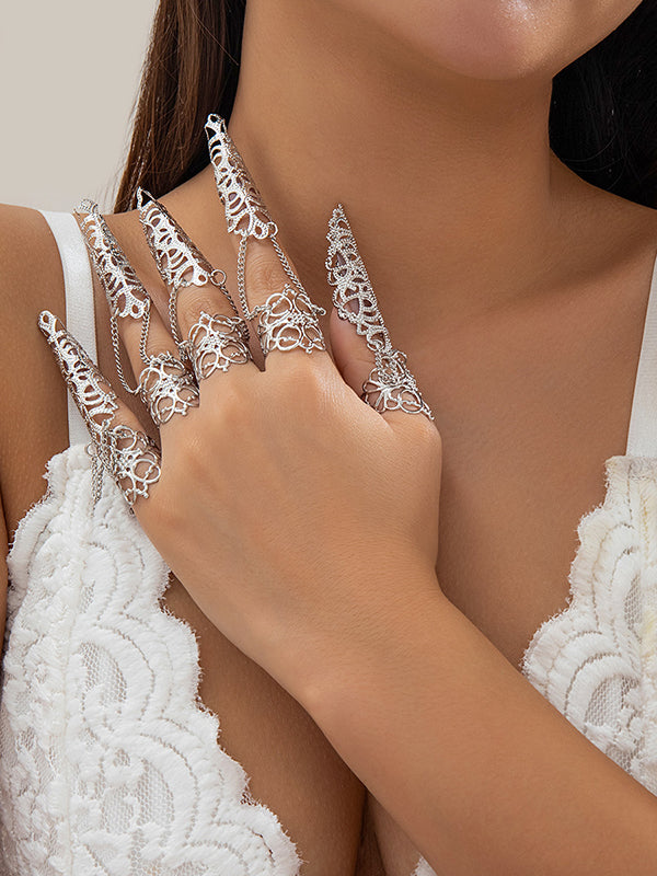 Chains Geometric Hollow Nail Protectors