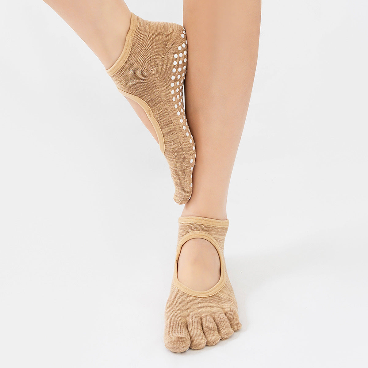 Ankle Two Toe Anti-Slip Grip Socks 5 Pairs/Pack