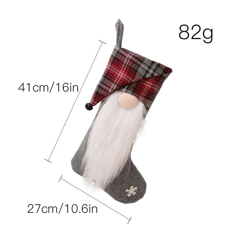 Long Beard Faceless Doll Christmas Decoration Sock
