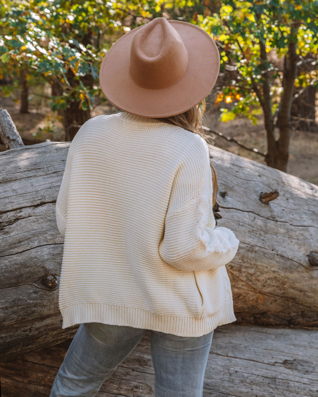 Paris Cotton Blend Pocketed Cardigan - Ivory