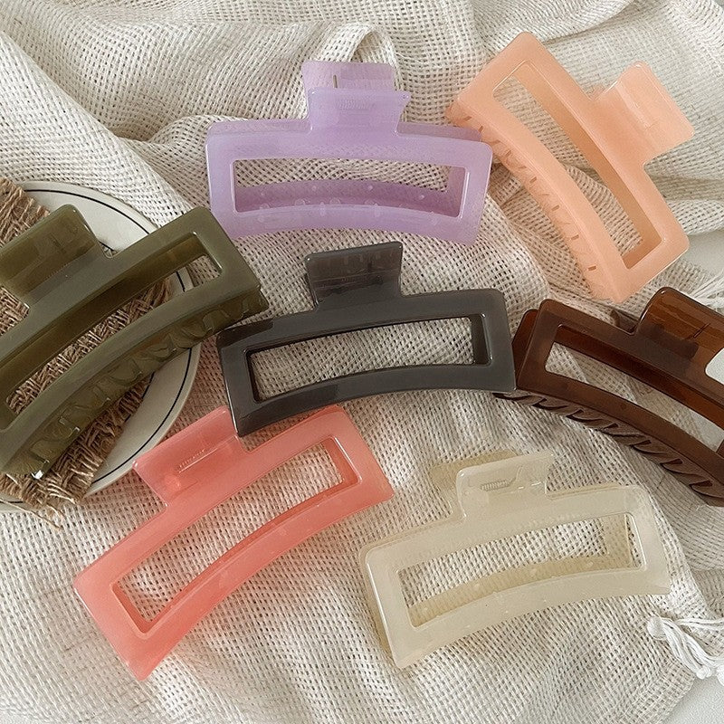 Large Jelly Color Hair Claw Clip