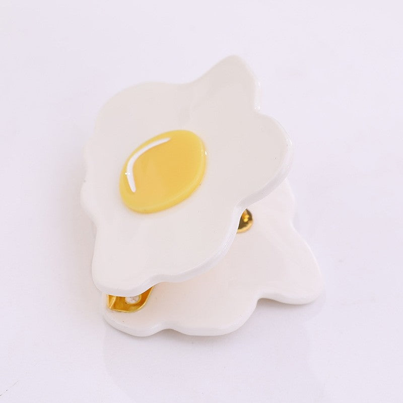 Creative Fried Egg Hair Claw Clip