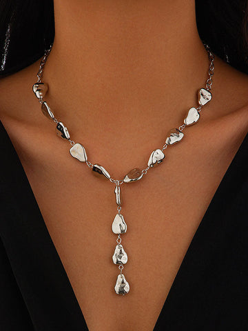 Chains Geometric Split-Joint Dainty Necklace Necklaces Accessories