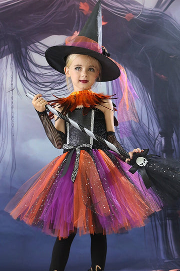 Feather Witch Kid Halloween Costume