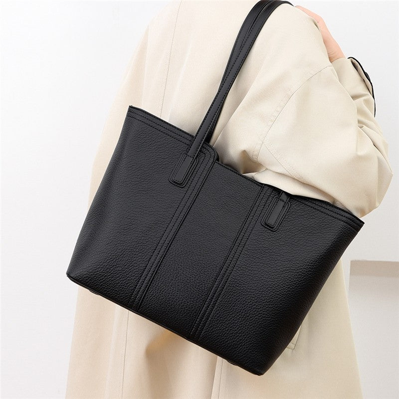 Single Shoulder PU Tote Bag Intellectual Casual Retro Fashion