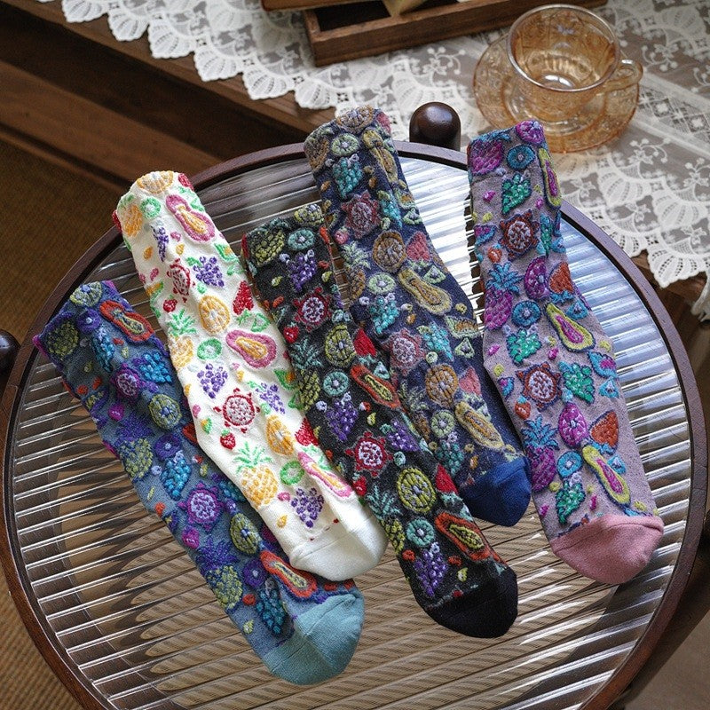Ethnic Style Jacquard Women's Socks