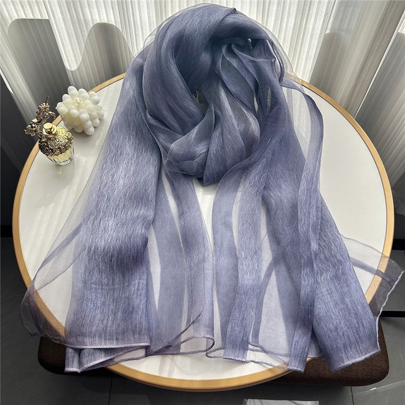 Fashion Plaid Scarf With Gold Trim