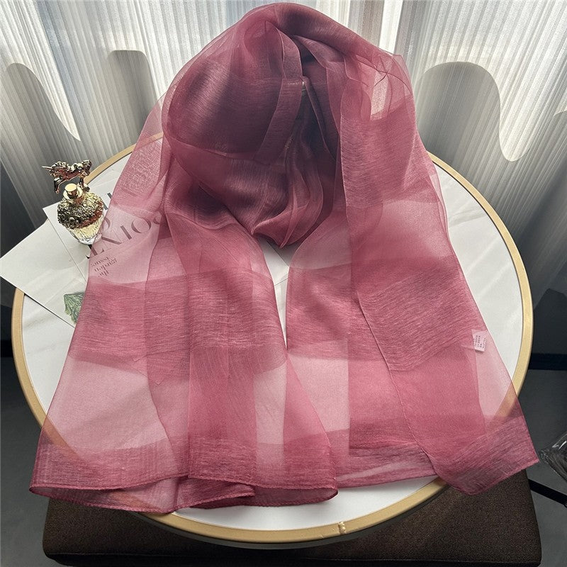 Fashion Plaid Scarf With Gold Trim