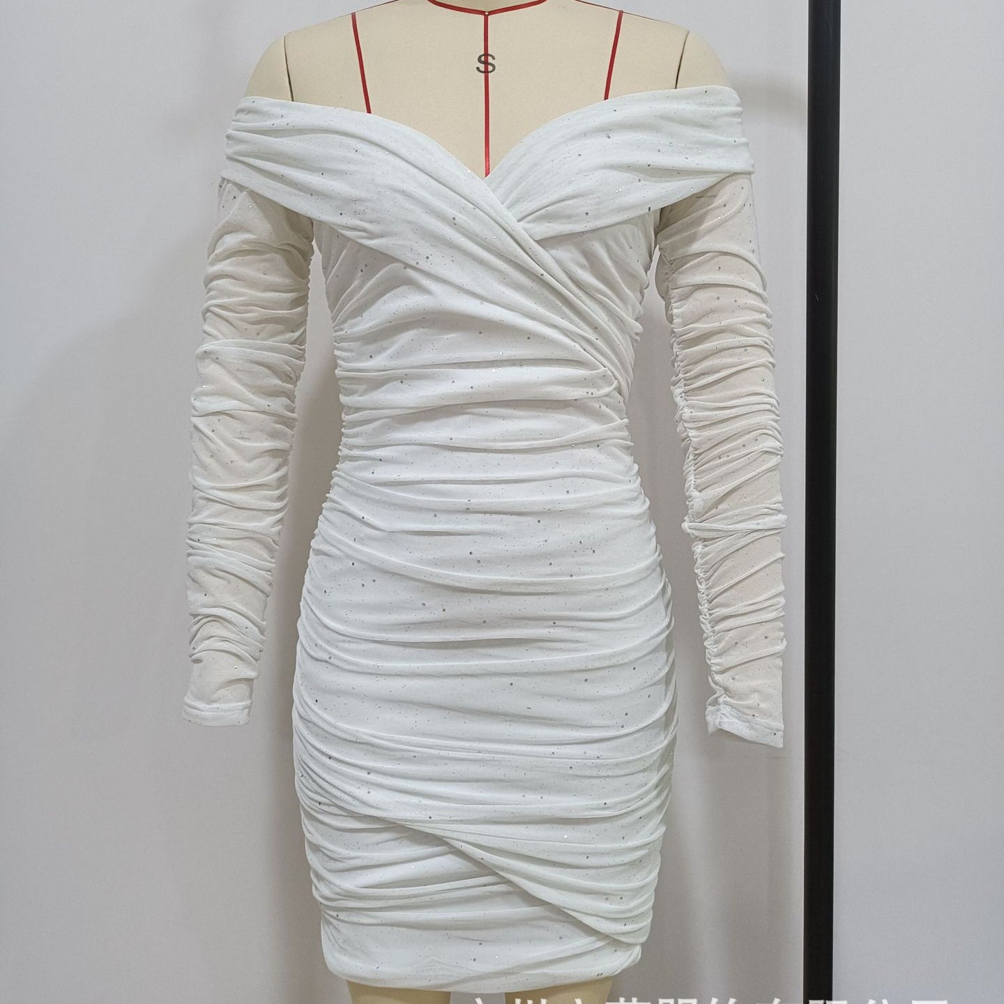 Sexy Off The Shoulder Long Sleeves Mini Party Dresses-Dresses-Free Shipping at meselling99