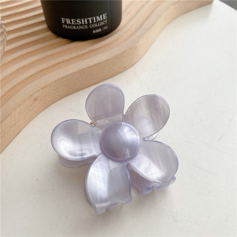 Solid Color Floral Tie-Dye Claw Clip