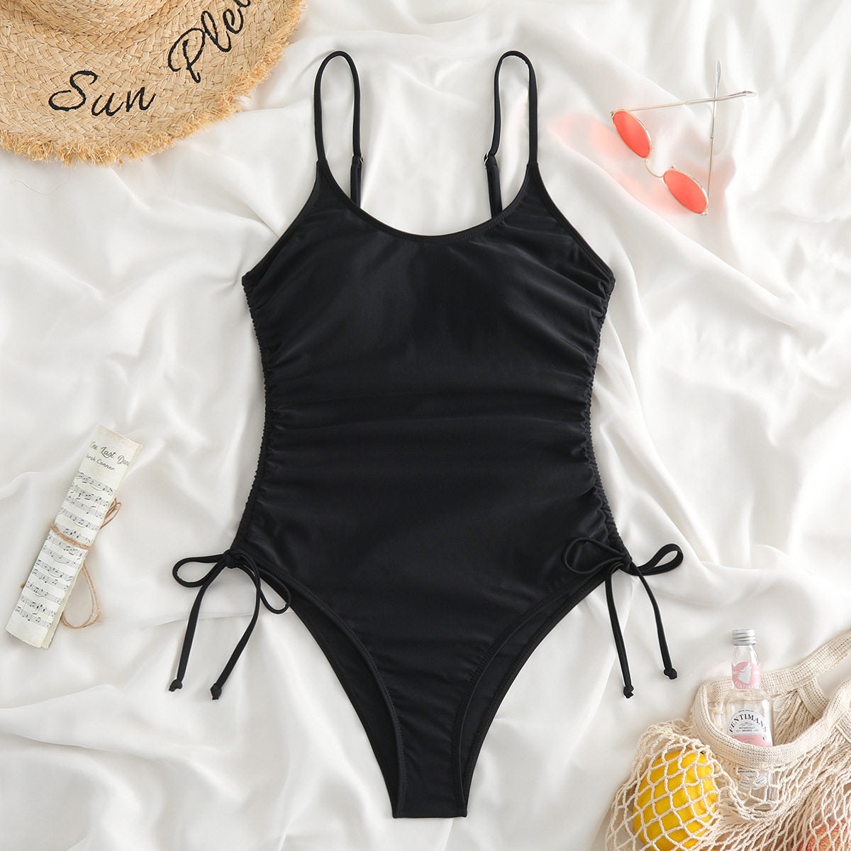 New Women's Leopard Print Ruffle One-Piece Swimsuit