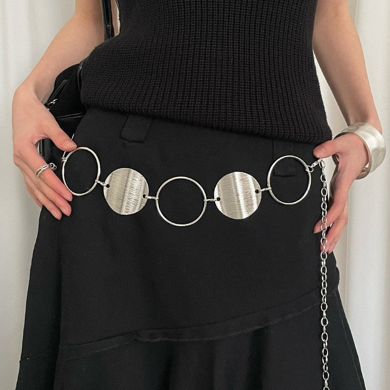 Fashion Metal Ring Chain Waist Belt