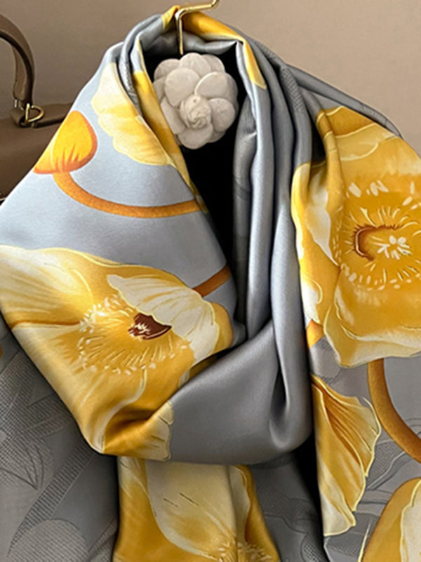 Flower Print Shawl&Scarf