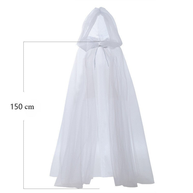 Halloween Cosplay Costume – Ghost Witch Cloak with Hood