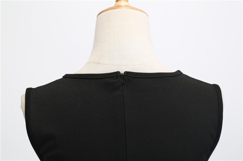 Plaid Print Sleeveless Belt Vintage Dresses-Vintage Dresses-Free Shipping at meselling99