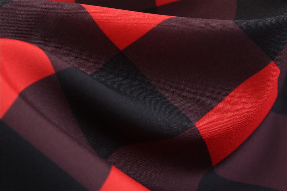 Plaid Print Sleeveless Belt Vintage Dresses-Vintage Dresses-Free Shipping at meselling99