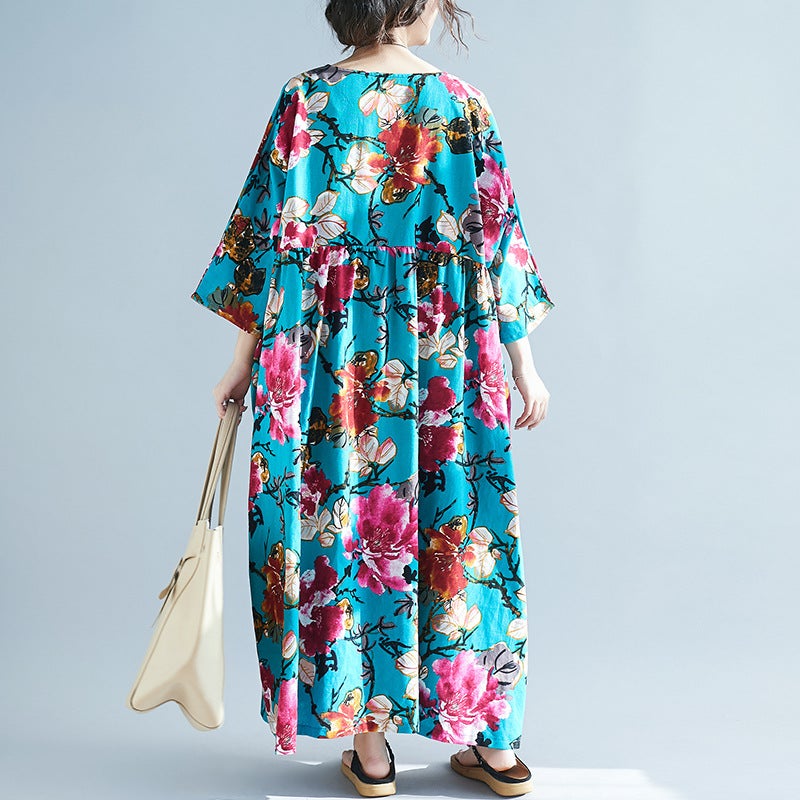 Women Plus Sizes Long Dresses-Dresses-Free Shipping at meselling99