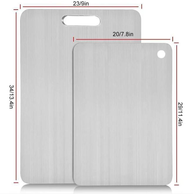 SteelEdge Pro Stainless Steel Double-Sided Chopping Board -  Durable Kitchen Essential - 70% OFF