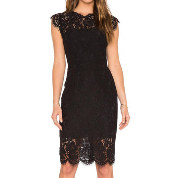 Sexy Lace Sleeveless Bodycon Sheathe Mini Dresses-Dresses-Black-S-Free Shipping at meselling99