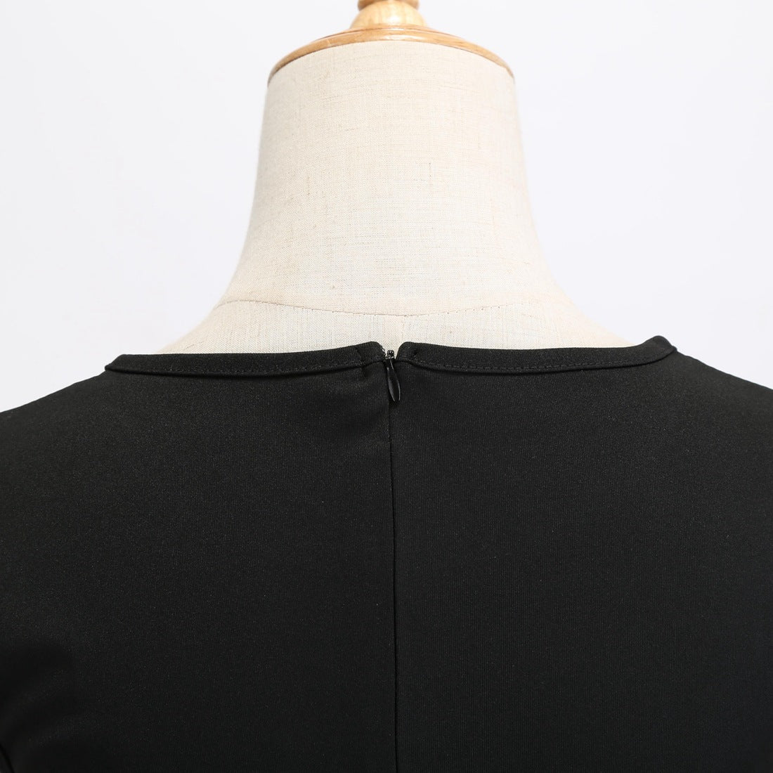 Red Plus Sizes Round Neck Polk Dot Dresses-Vintage Dresses-Free Shipping at meselling99