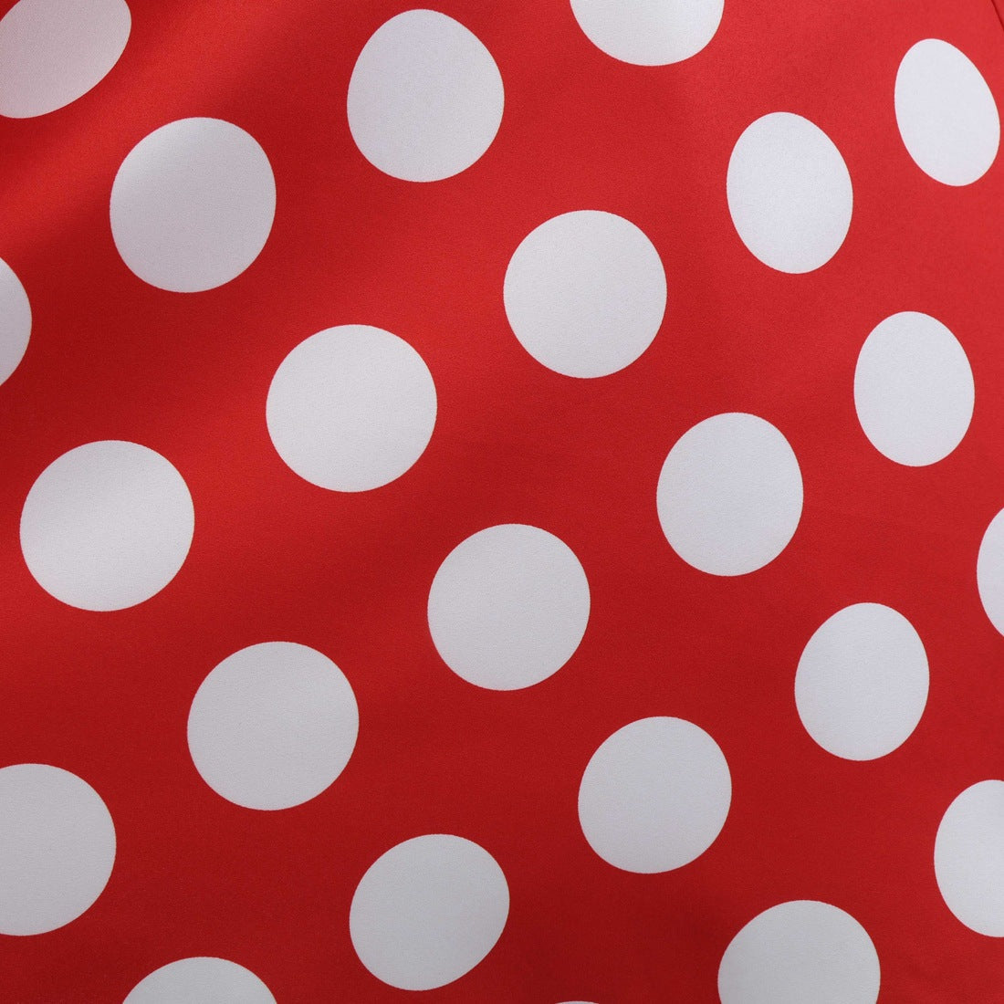 Red Plus Sizes Round Neck Polk Dot Dresses-Vintage Dresses-Free Shipping at meselling99