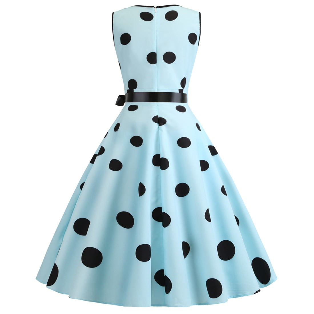Summer Sleeveless Polka Dot Dresses-Dresses-Free Shipping at meselling99