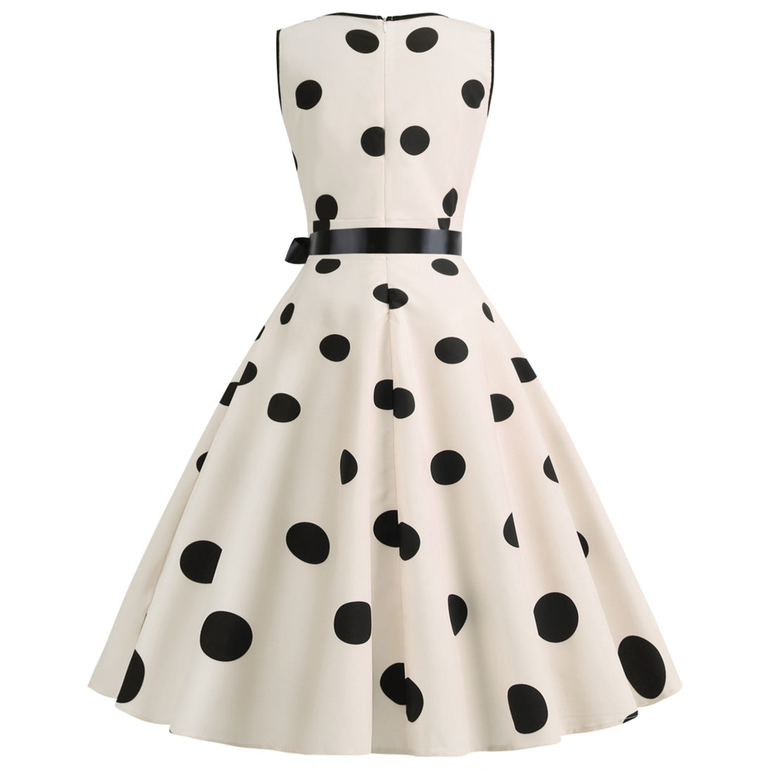 Summer Sleeveless Polka Dot Dresses-Dresses-Free Shipping at meselling99